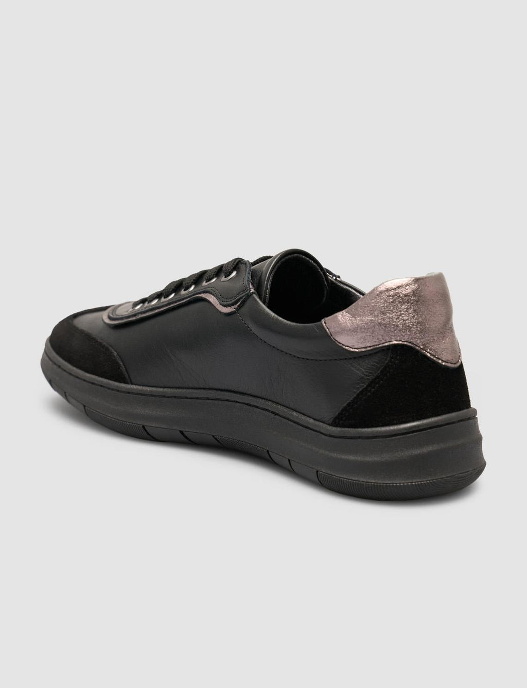 100% Genuine Leather Suede Blend Black Women's Shoes