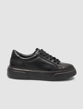 Monamae 100% Genuine Leather Black Women's Sneaker