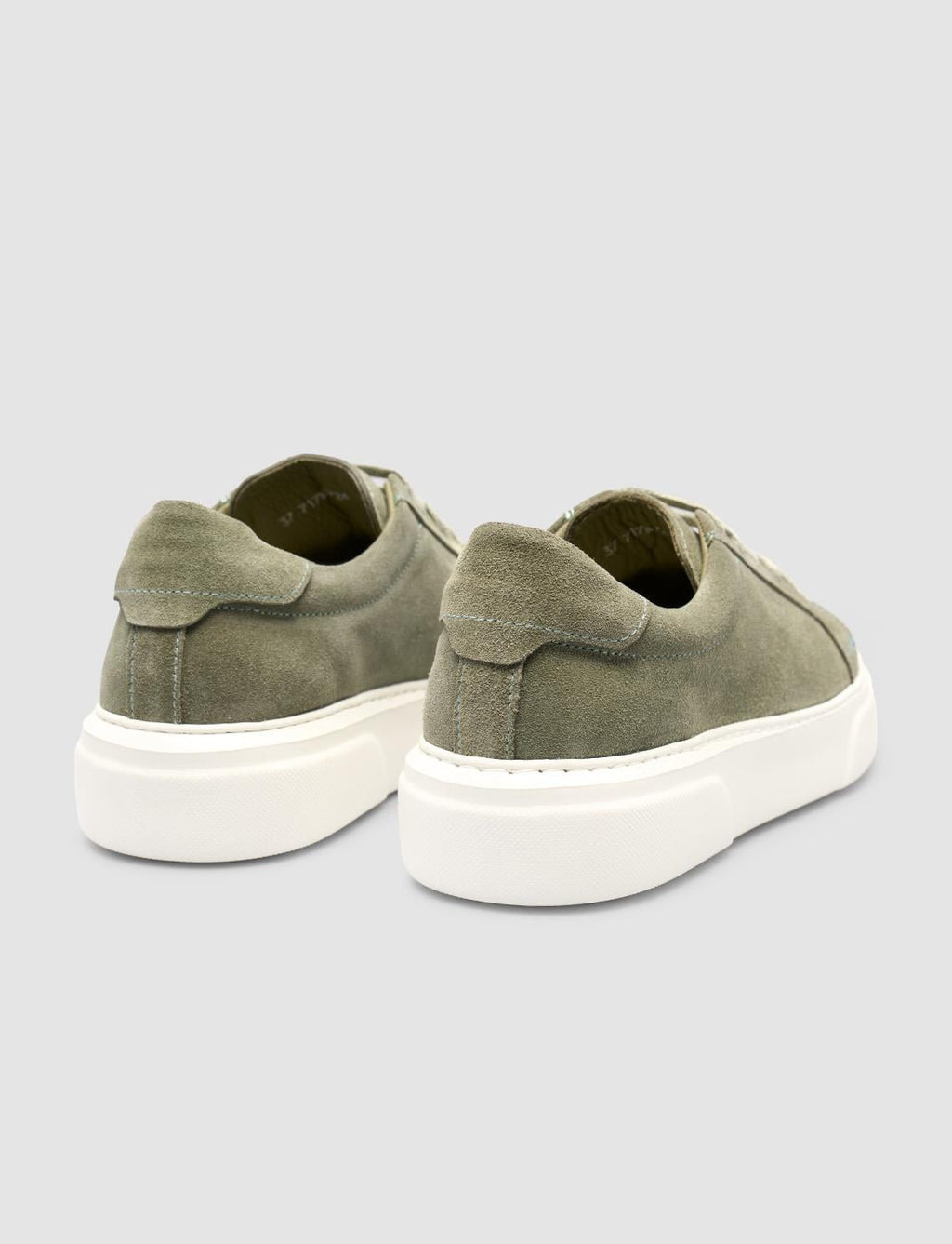 Monamae 100% Genuine Leather Green Women's Sneaker