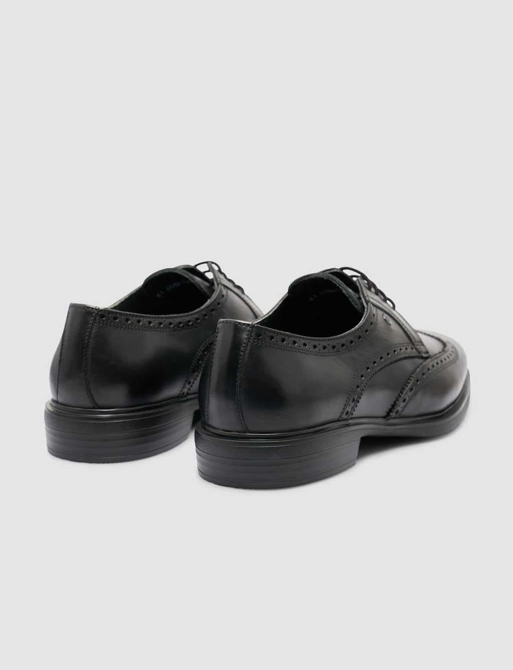 100% Genuine Leather Black Embroidered Pattern Men's Classic Shoes