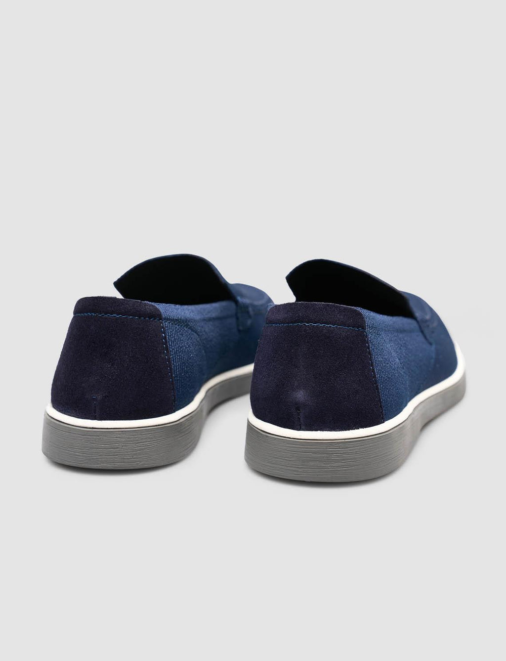 Men's Navy Blue Woven Straw Knit Shoes