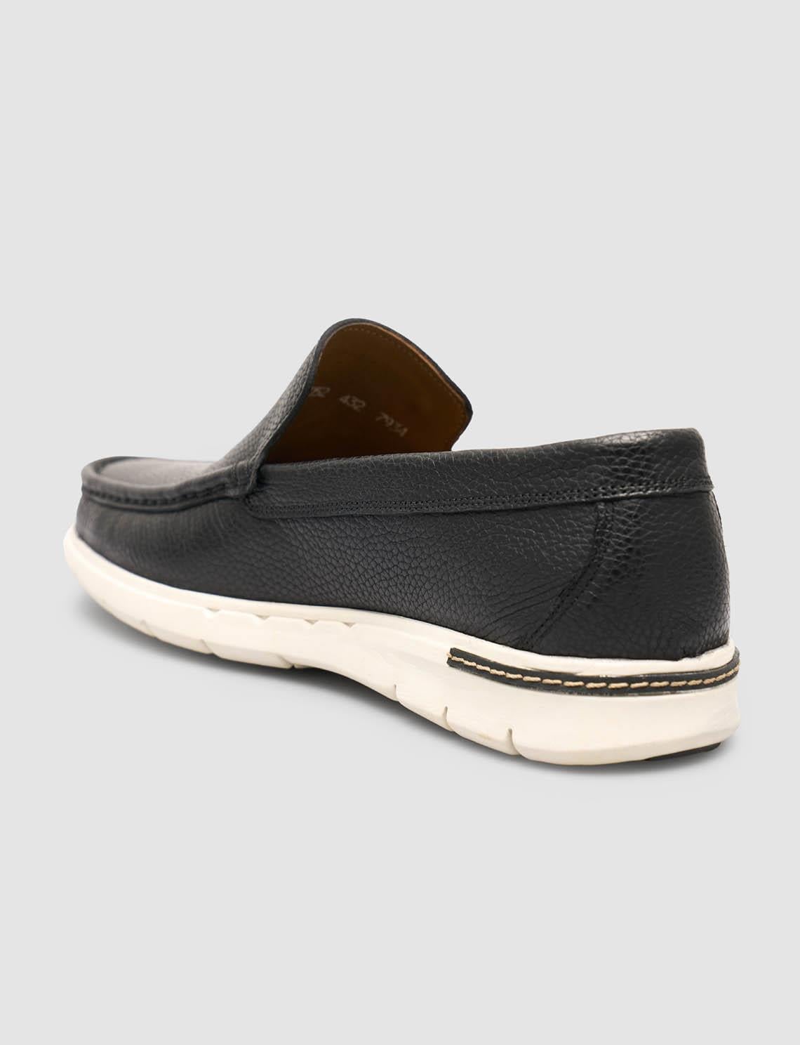 Genuine Leather Black Men's Casual Loafer