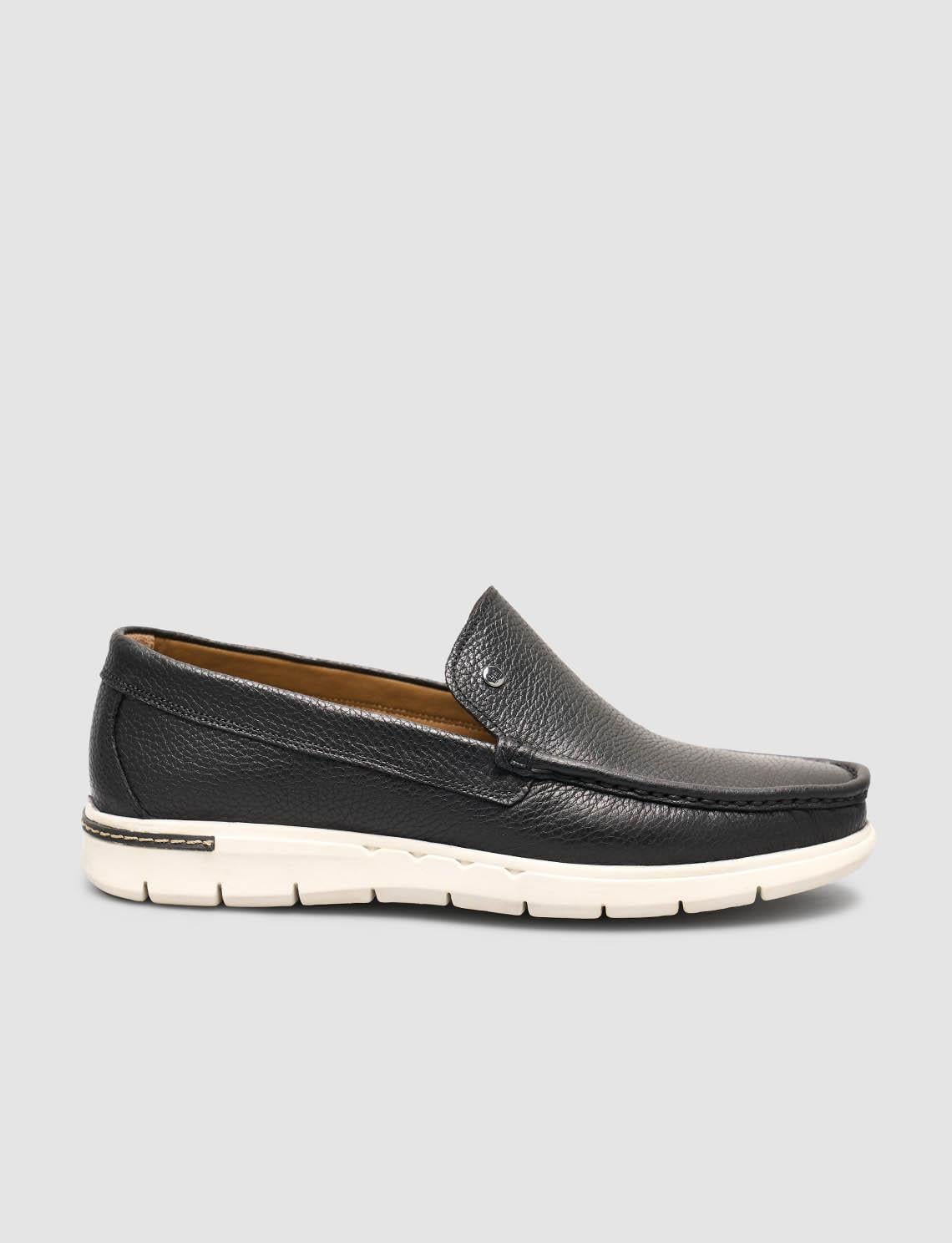 Genuine Leather Black Men's Casual Loafer