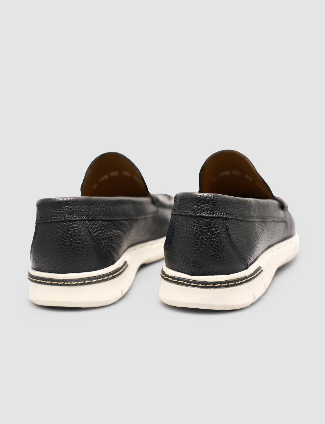 Genuine Leather Black Men's Casual Loafer