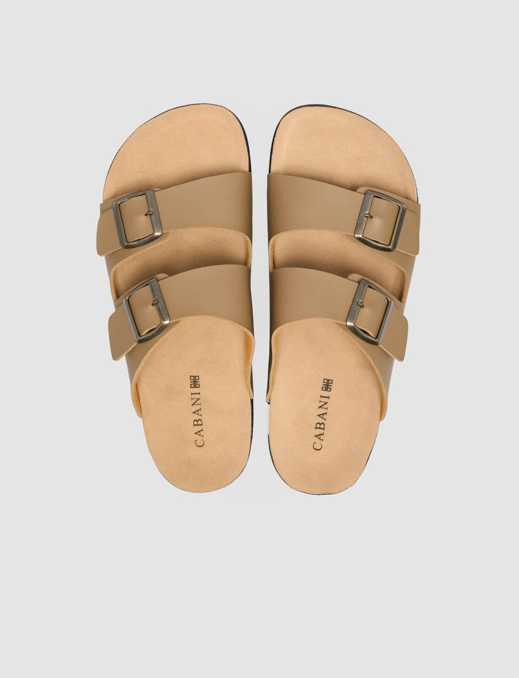 Men's Mink Slippers with Buckle Detail