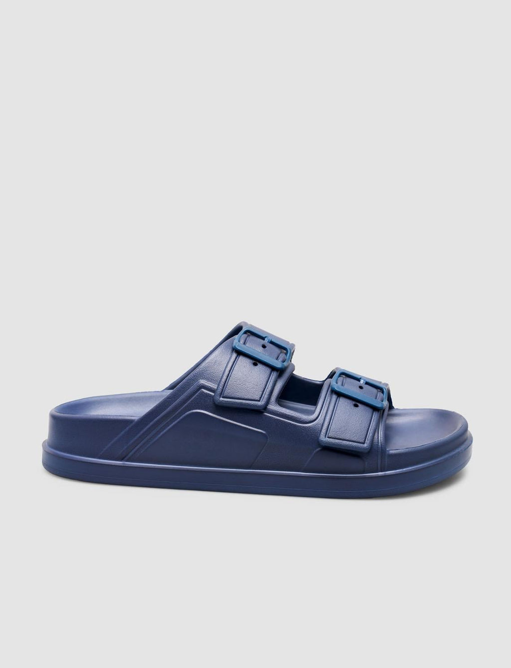 Capri Premium Double Buckle Navy Blue Eva Men's Slippers