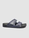 Navy Blue Men's Slippers with Velcro Closure