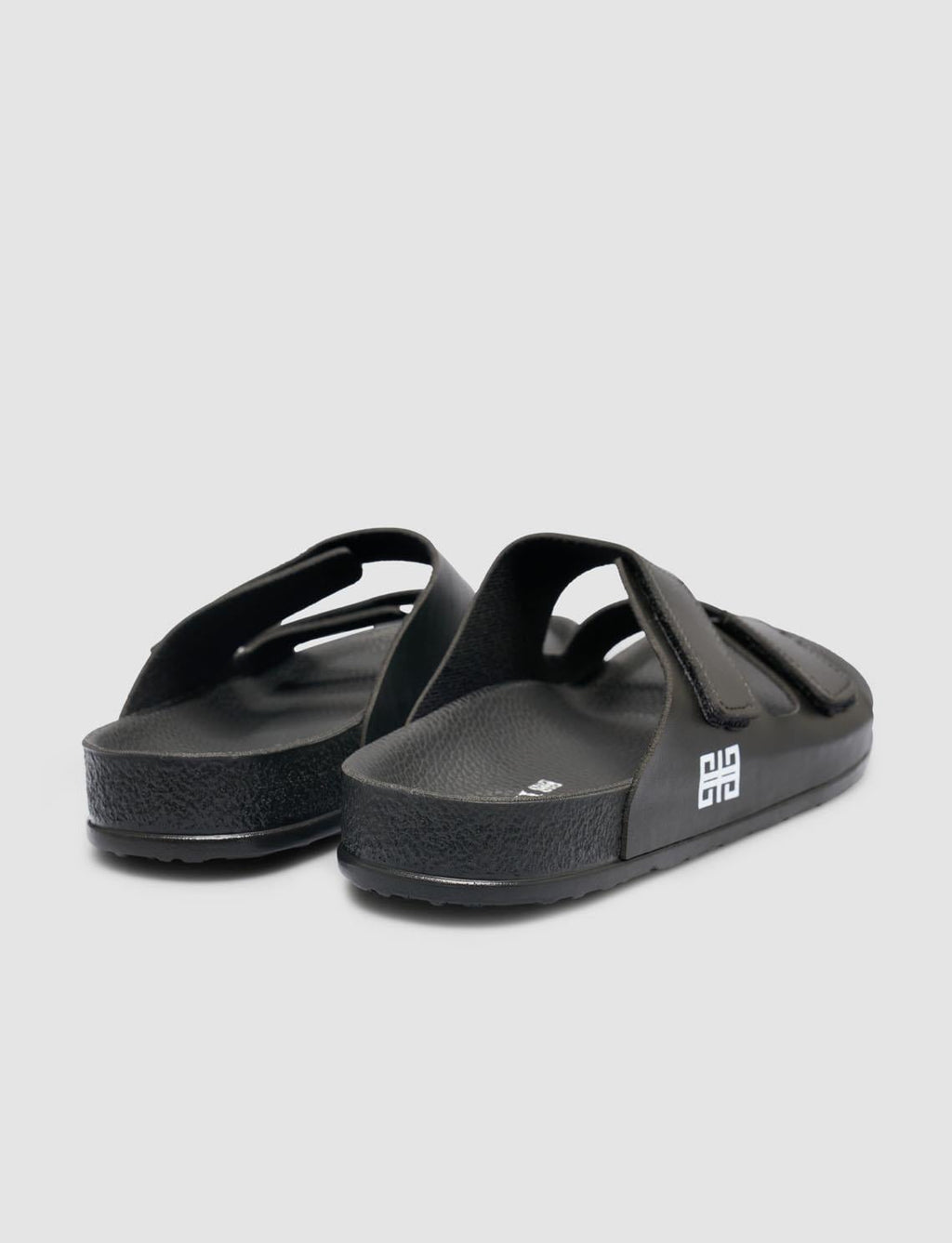 Black Men's Slippers with Velcro Closure