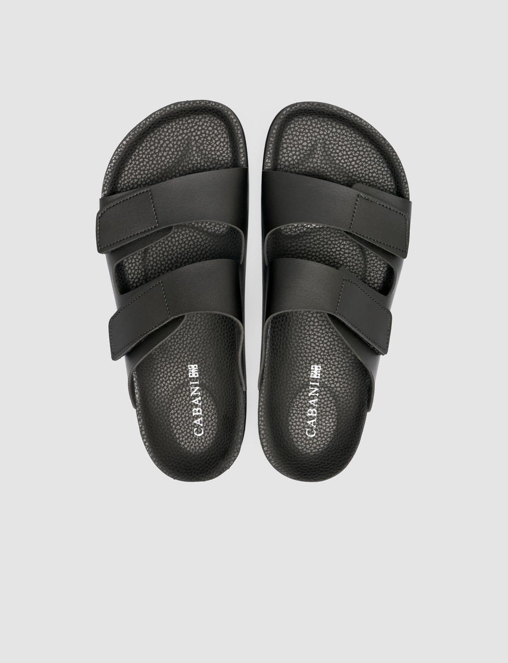 Black Men's Slippers with Velcro Closure