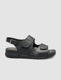 100% Genuine Leather Black Women's Sandals