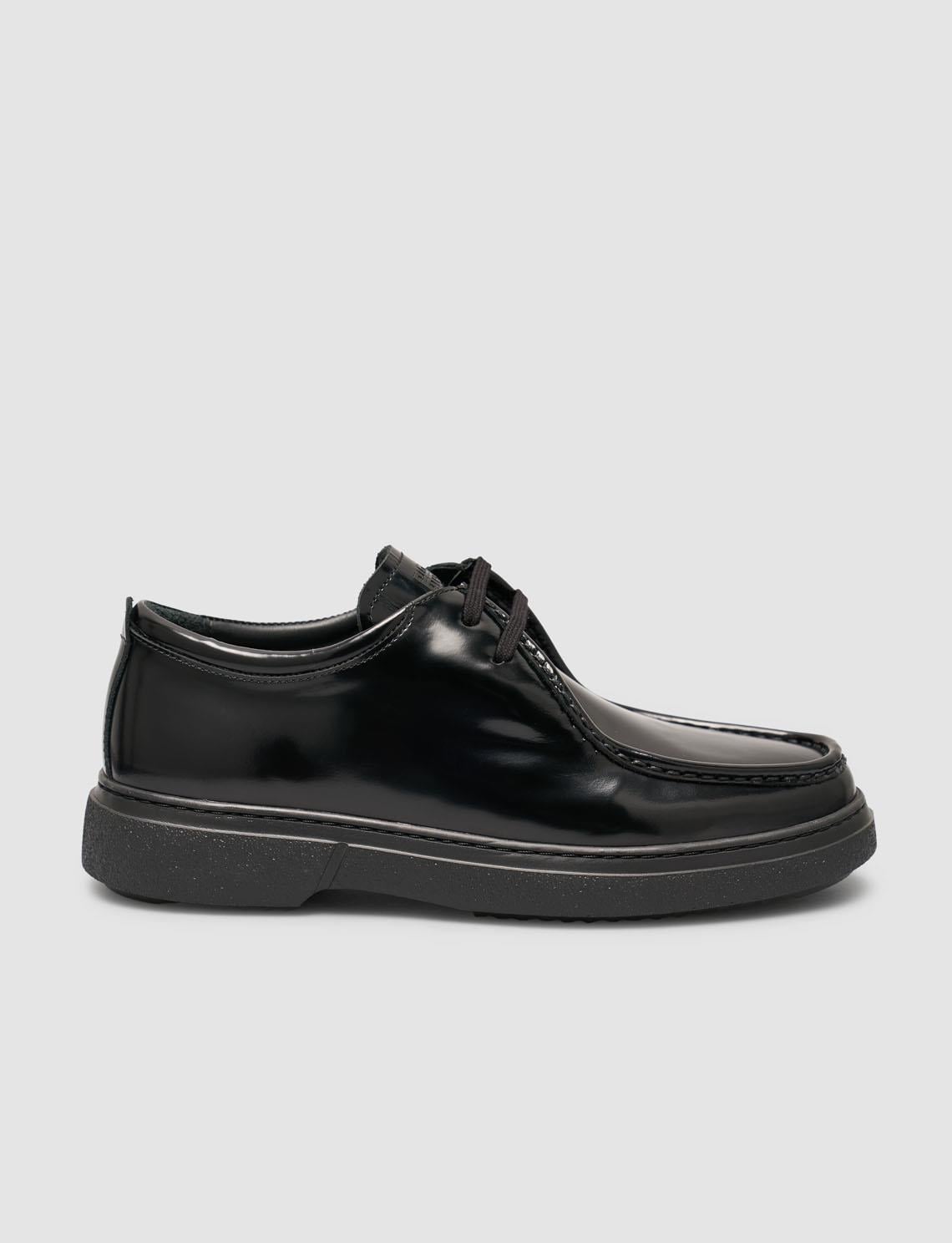100% Open Leather Black Men's Casual Shoes