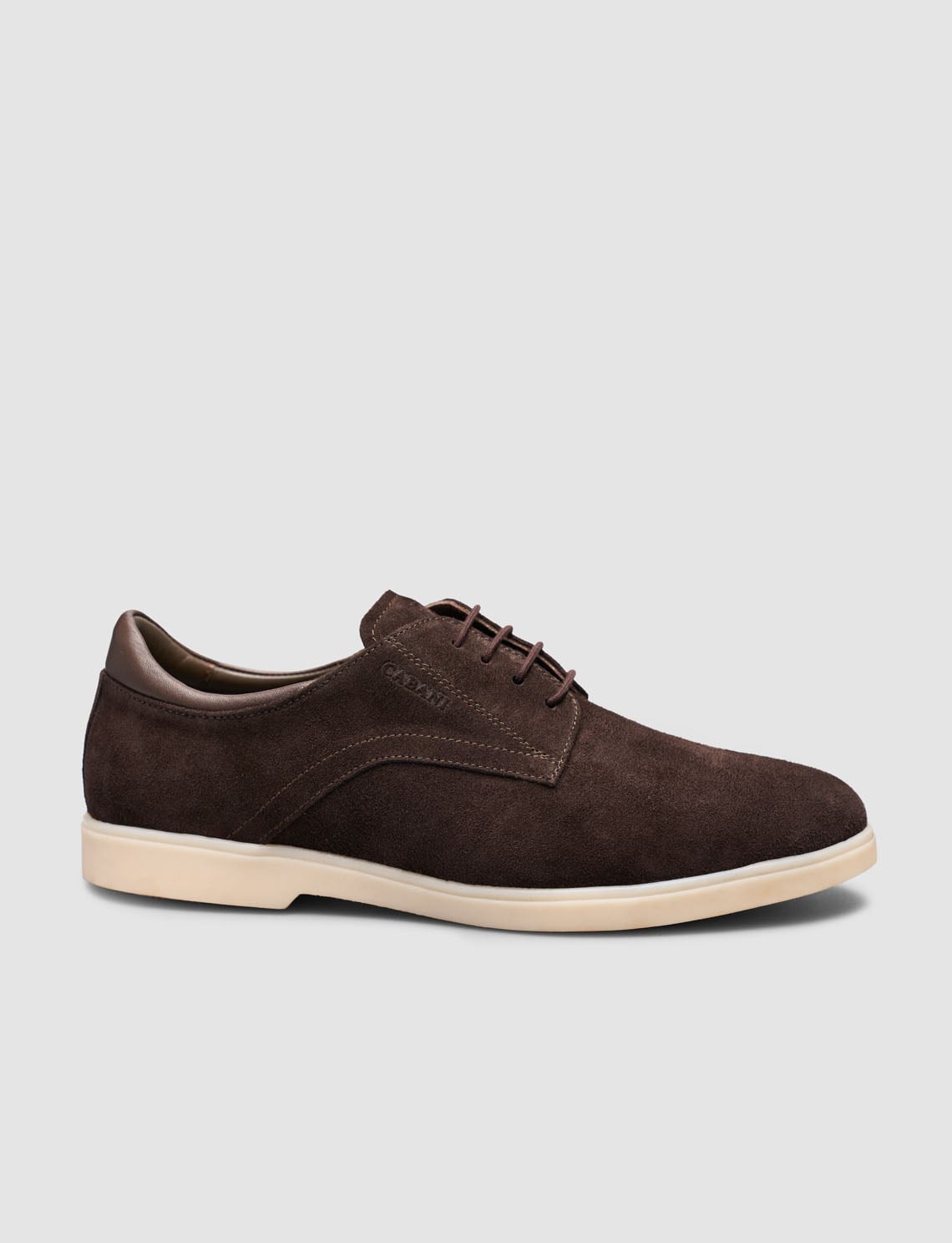 Brown Suede Textured Genuine Calf Leather Lace-up Men's Shoes