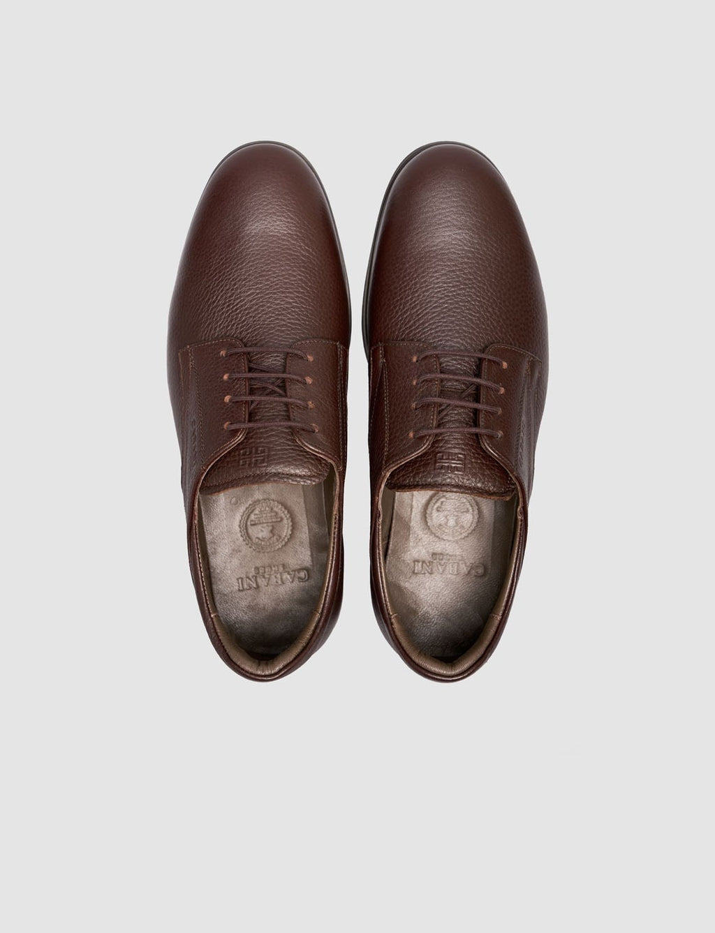 Brown Genuine Calf Leather Lace-up Men's Shoes