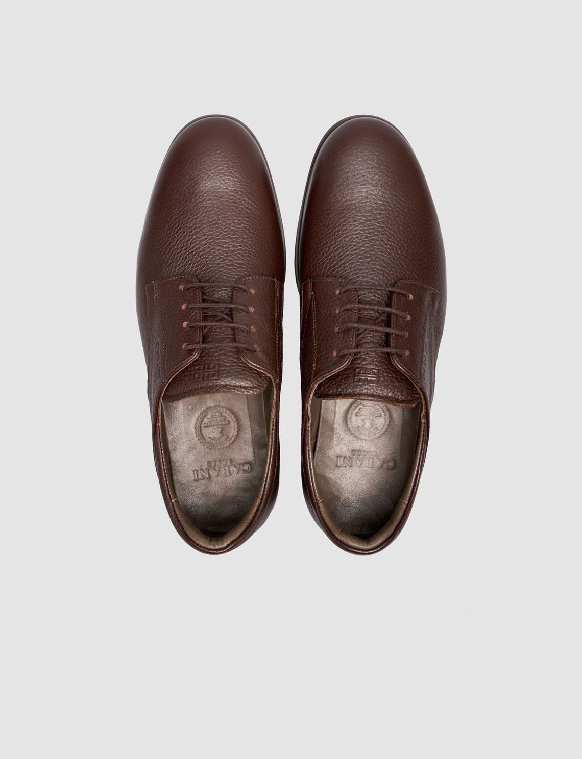Brown Genuine Calf Leather Lace-up Men's Shoes