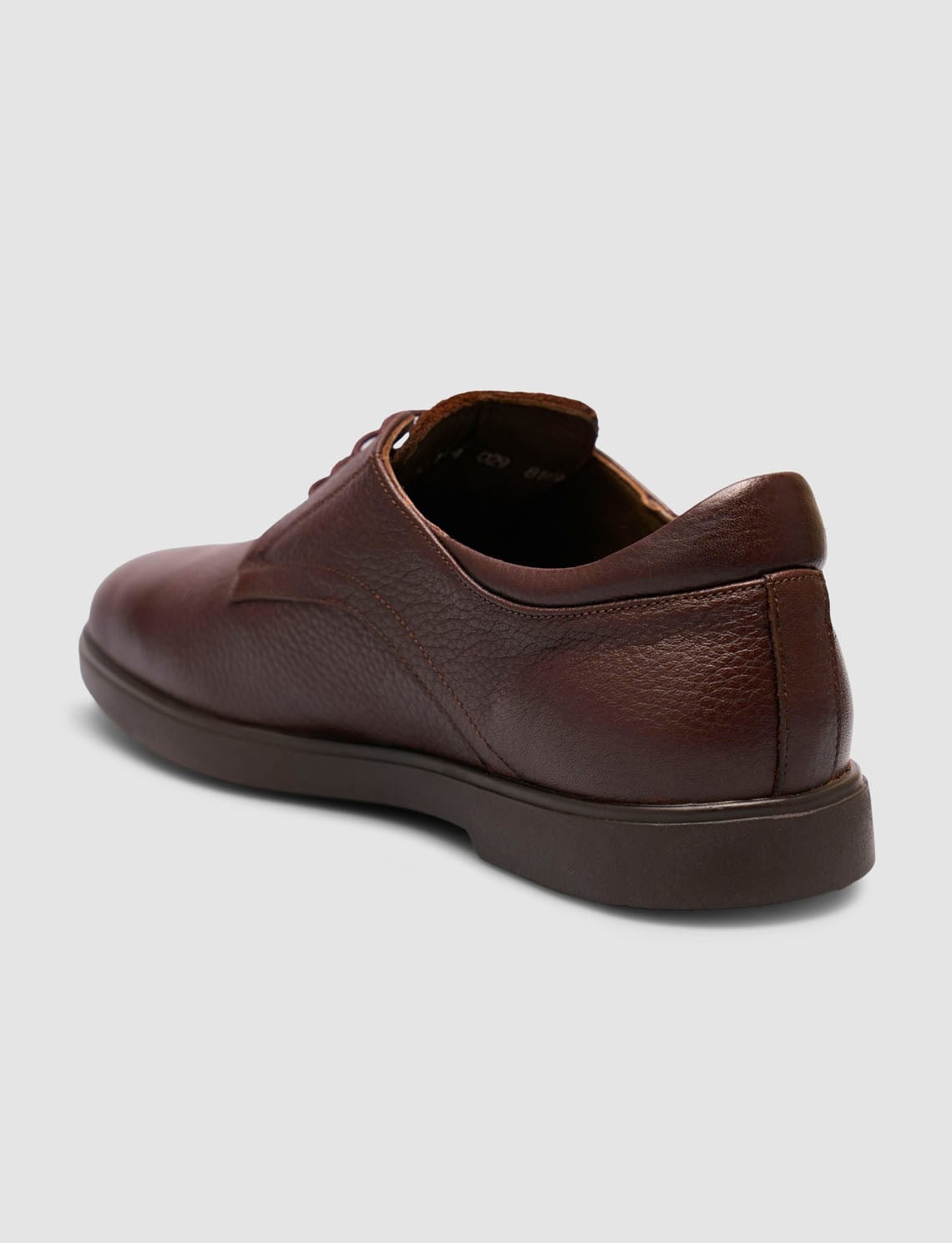 Brown Genuine Calf Leather Lace-up Men's Shoes