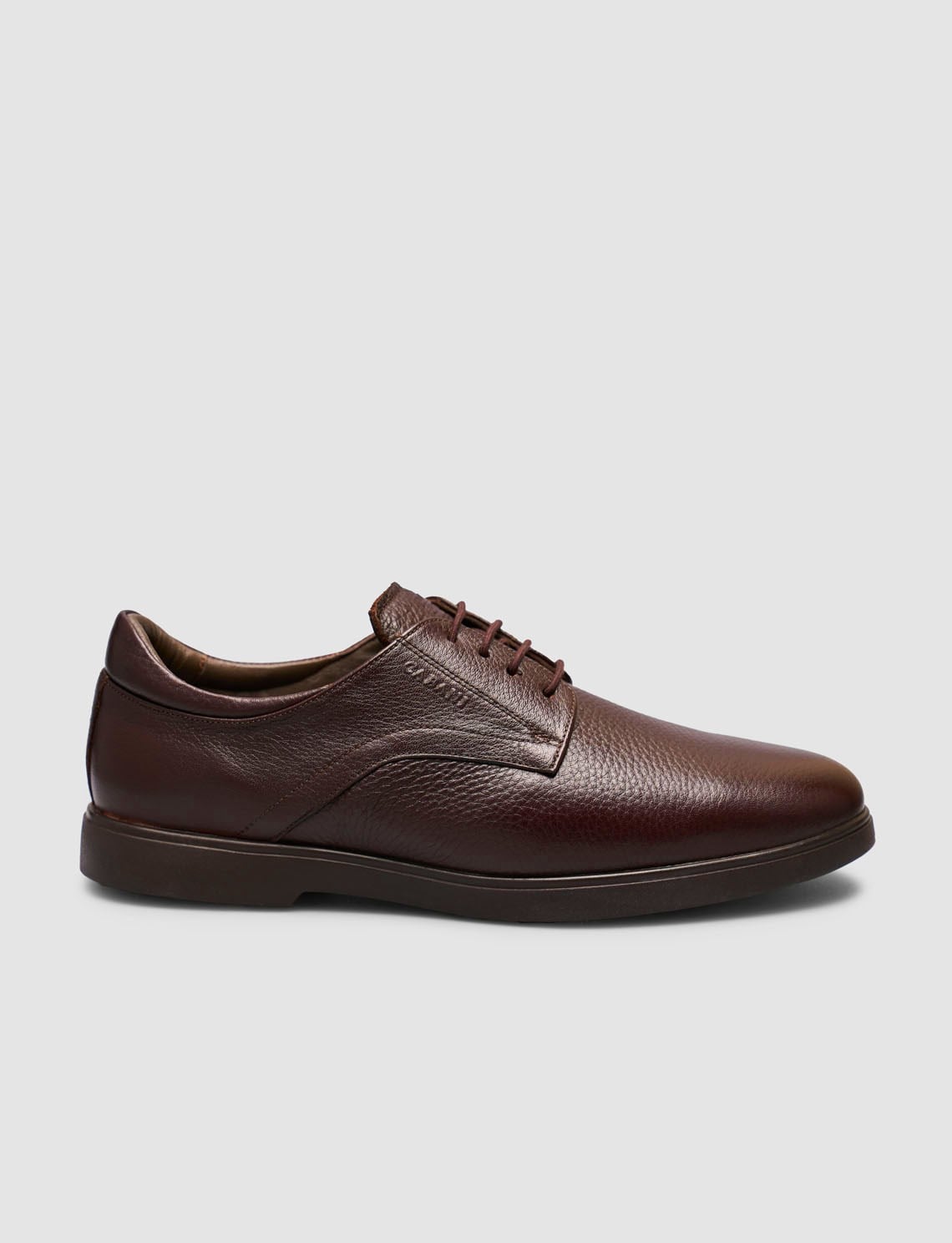 Brown Genuine Calf Leather Lace-up Men's Shoes