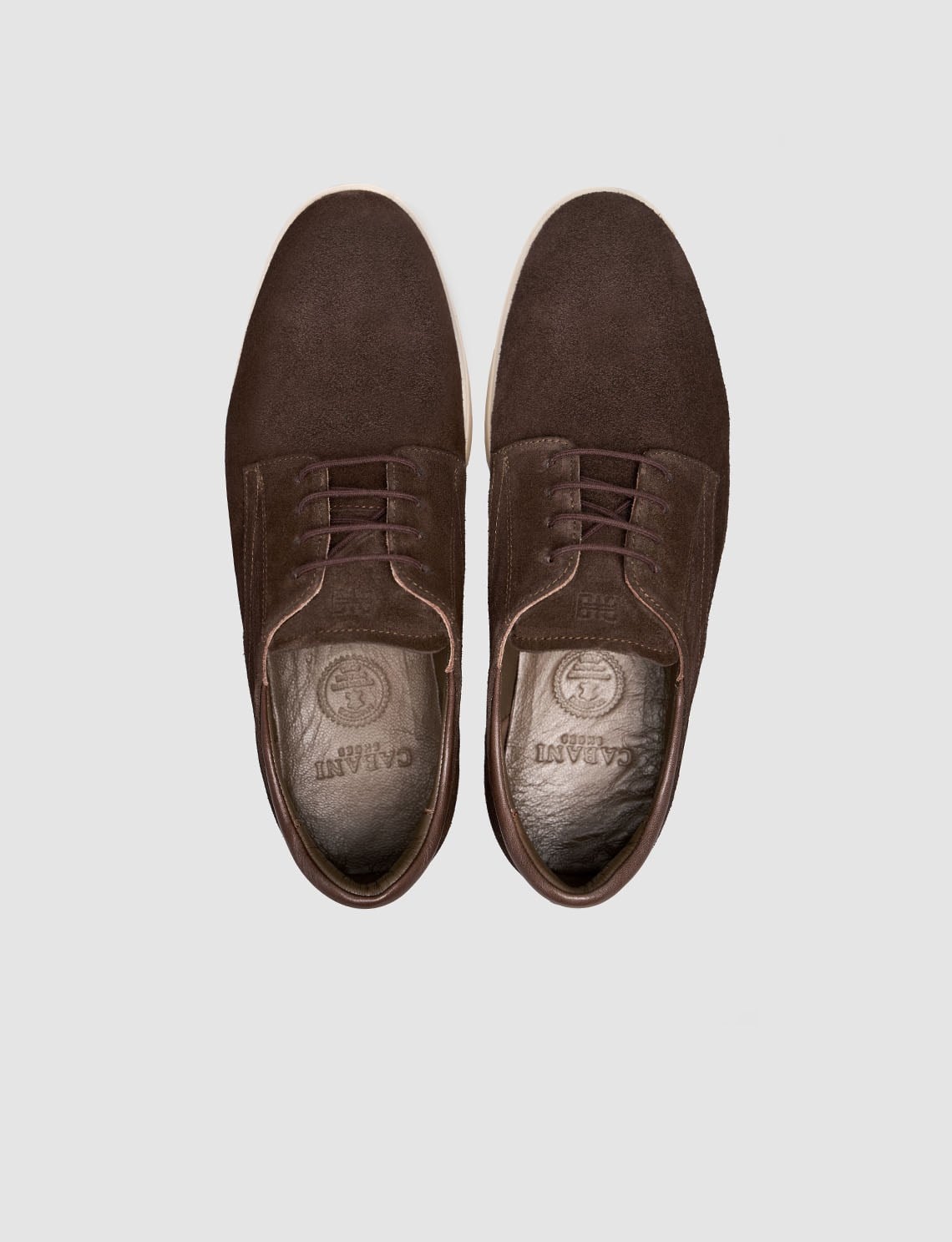 Brown Suede Textured Genuine Calf Leather Lace-up Men's Shoes