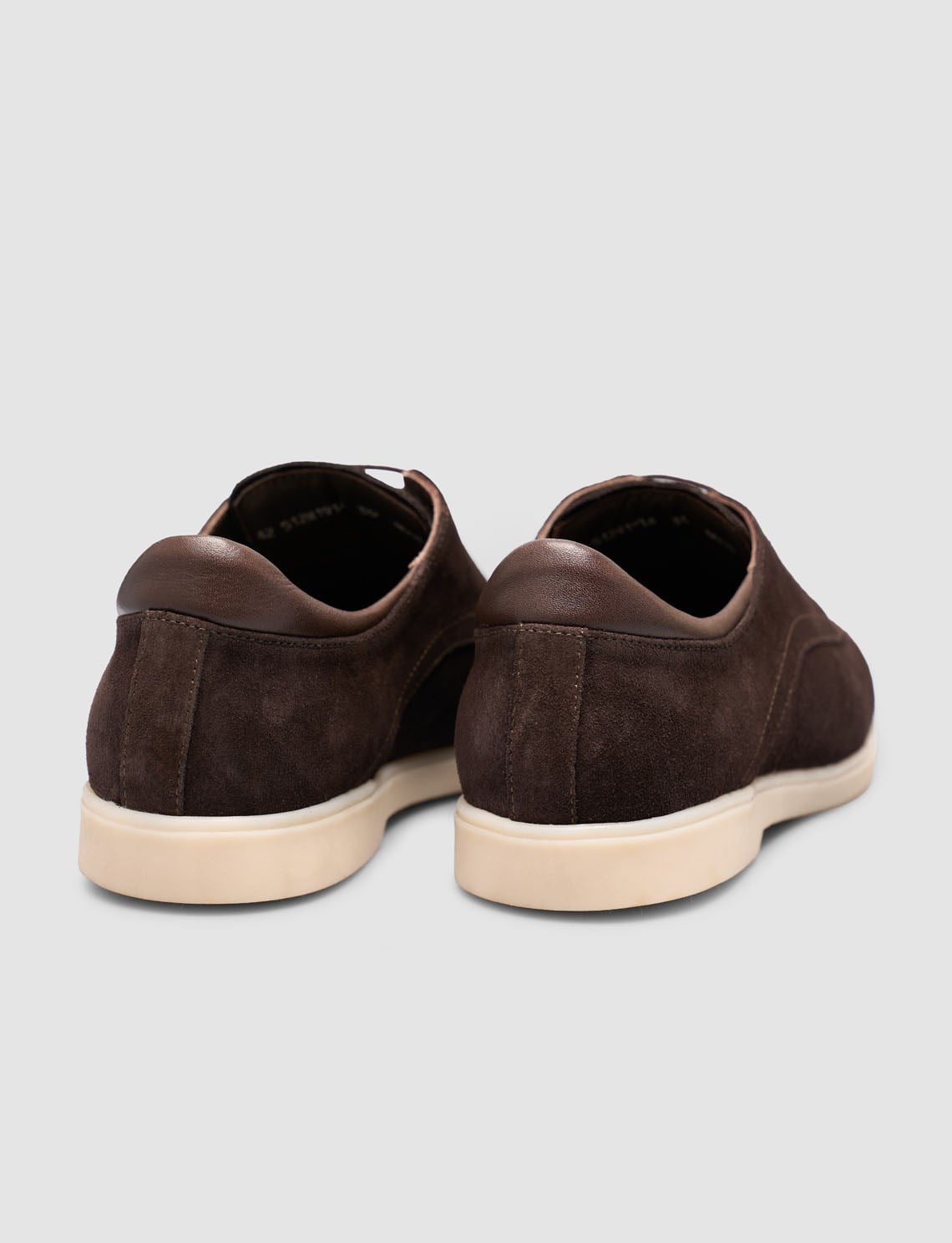 Brown Suede Textured Genuine Calf Leather Lace-up Men's Shoes
