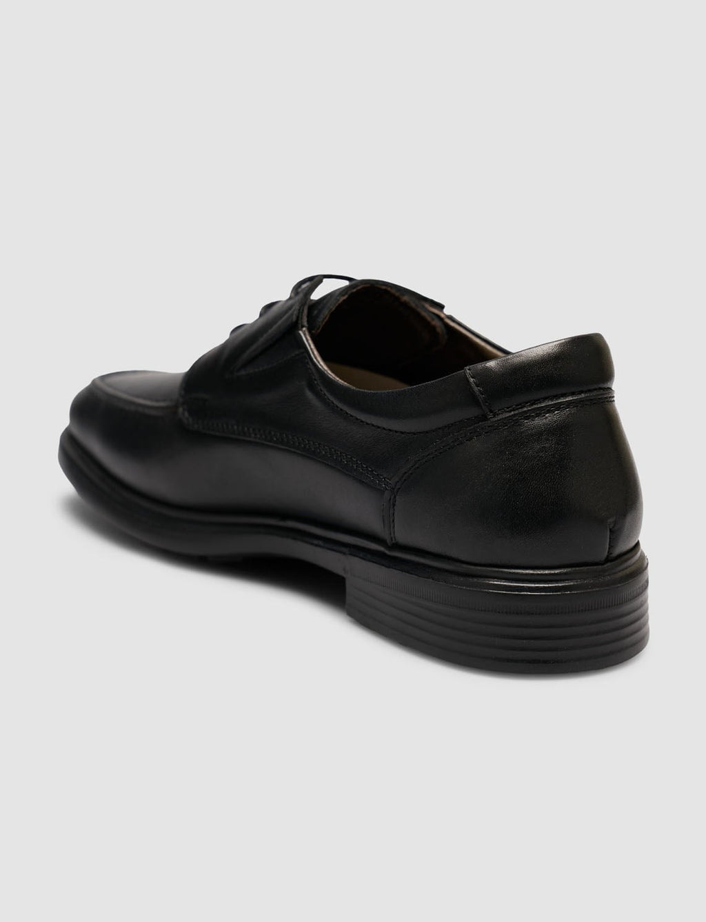Black Genuine Leather Men's Classic Lace-up Shoes