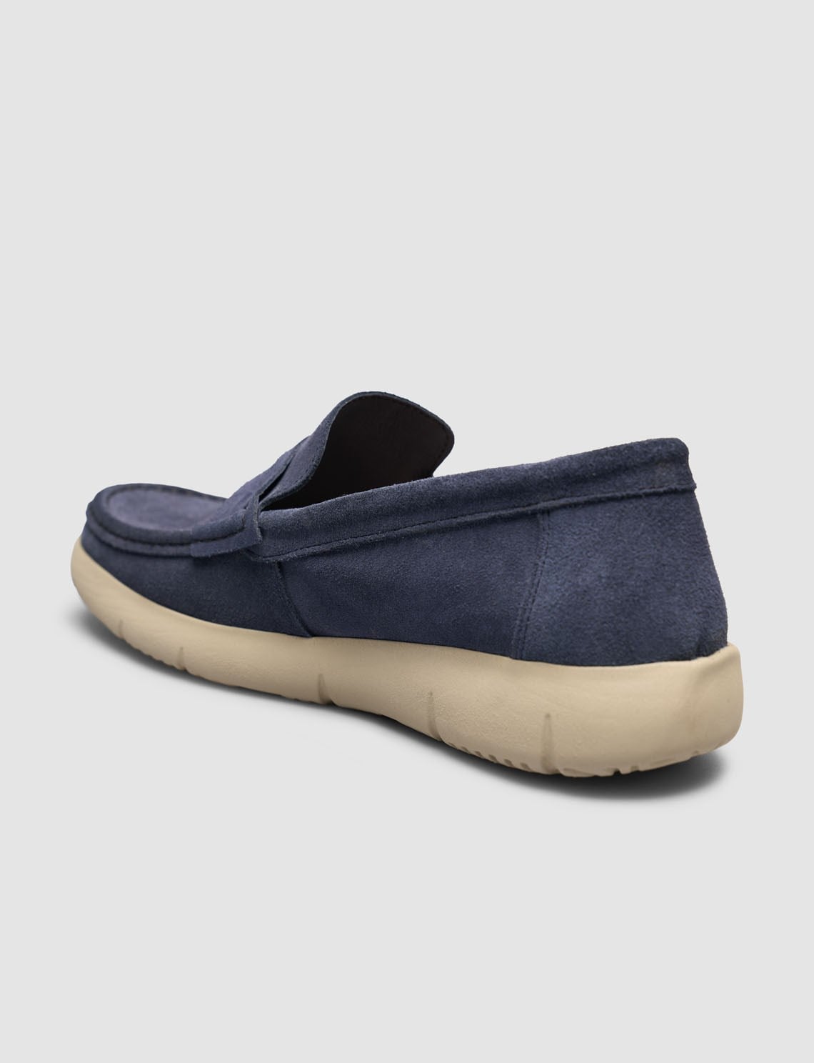 Navy Blue Genuine Leather Men's Loafer Shoes