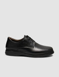 Black Genuine Leather Men's Classic Lace-up Shoes