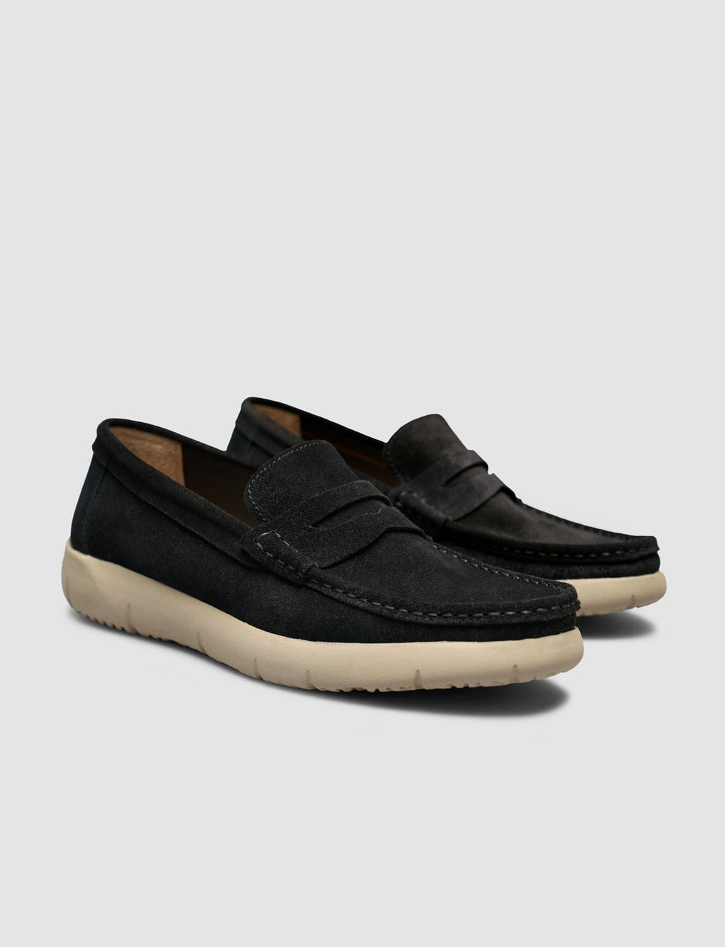 Black Genuine Leather Men's Loafer Shoes