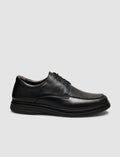 Black Genuine Leather Men's Classic Lace-up Shoes
