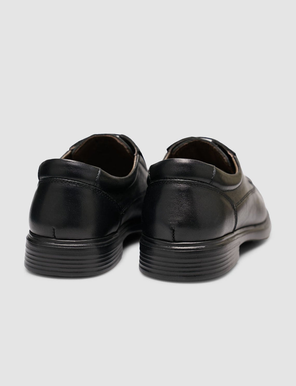Black Genuine Leather Men's Classic Lace-up Shoes