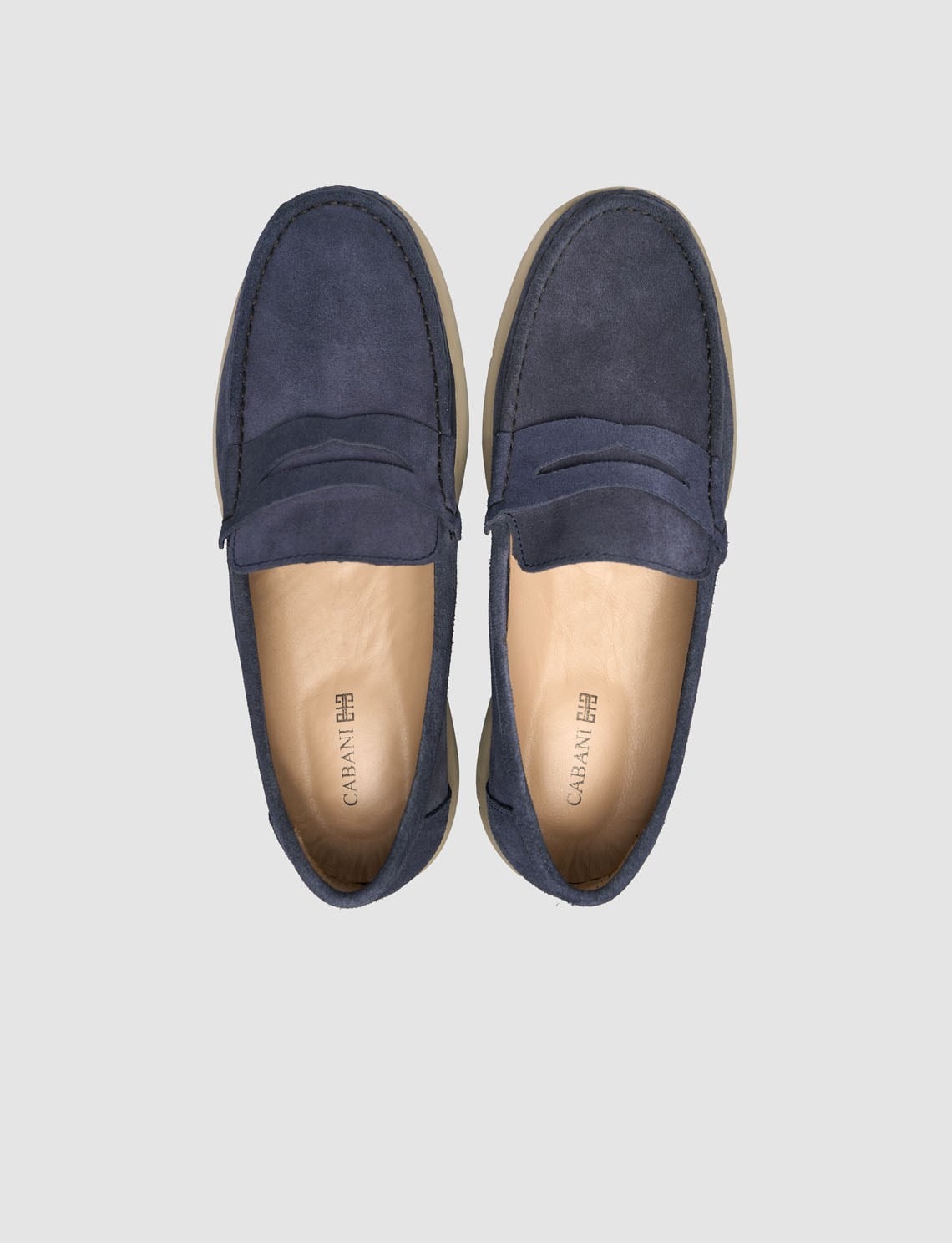 Navy Blue Genuine Leather Men's Loafer Shoes