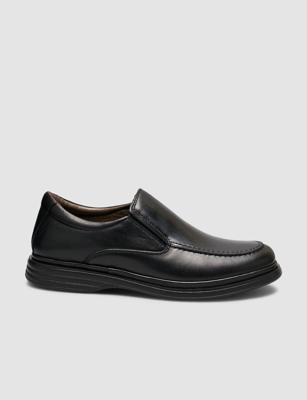 Black Genuine Leather Men's Classic Loafer Shoes