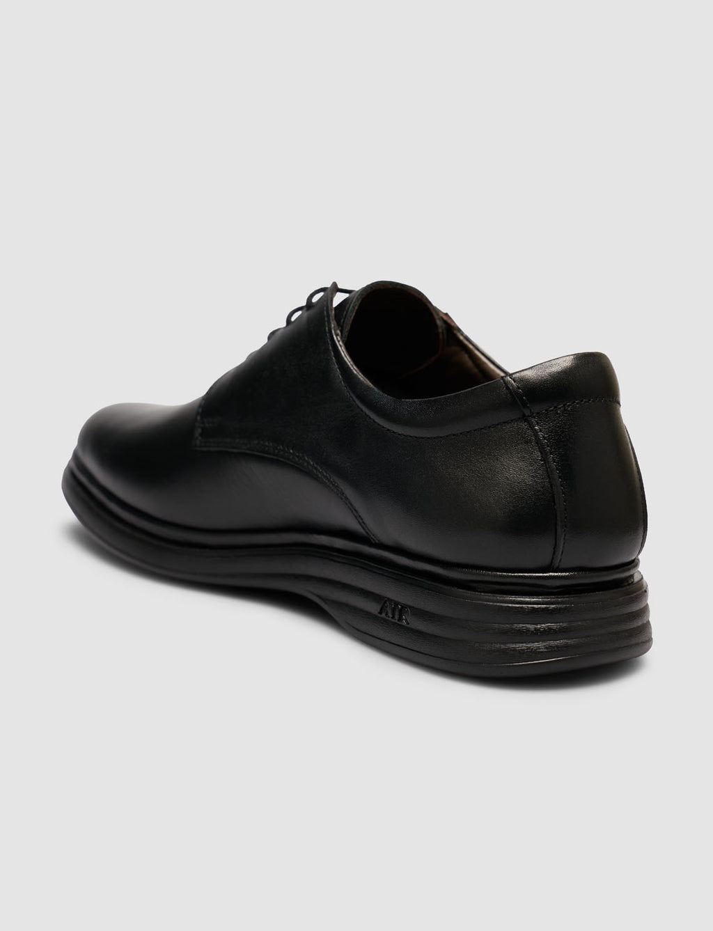 Black Genuine Leather Men's Classic Lace-up Shoes