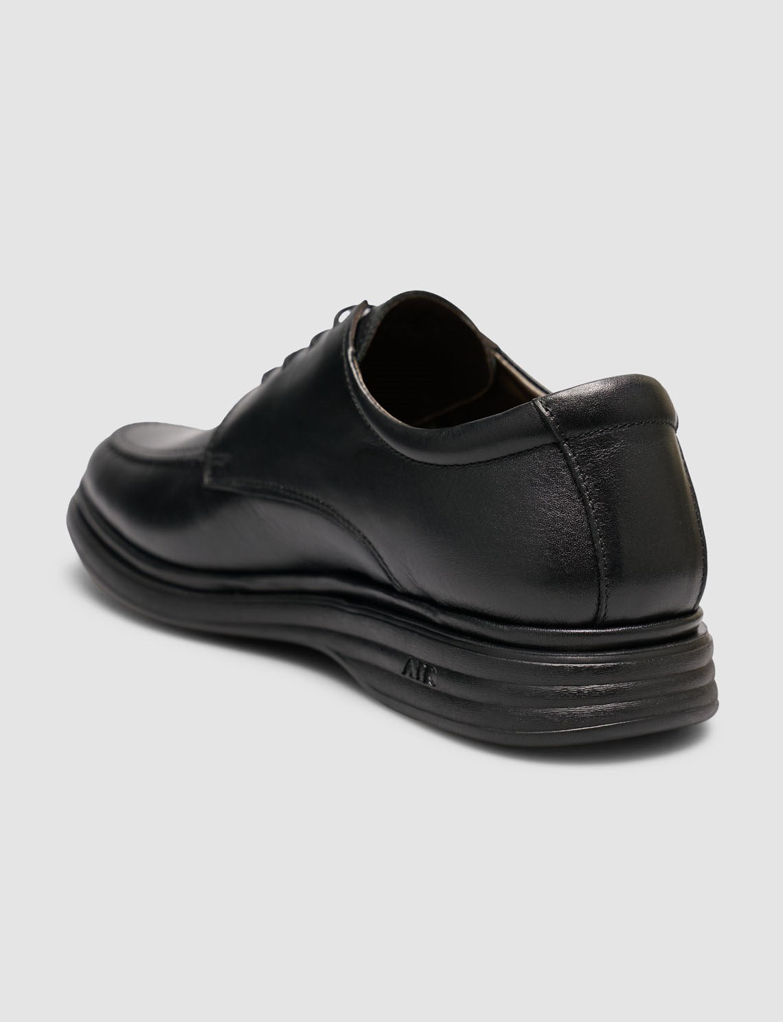 Black Genuine Leather Men's Classic Lace-up Shoes