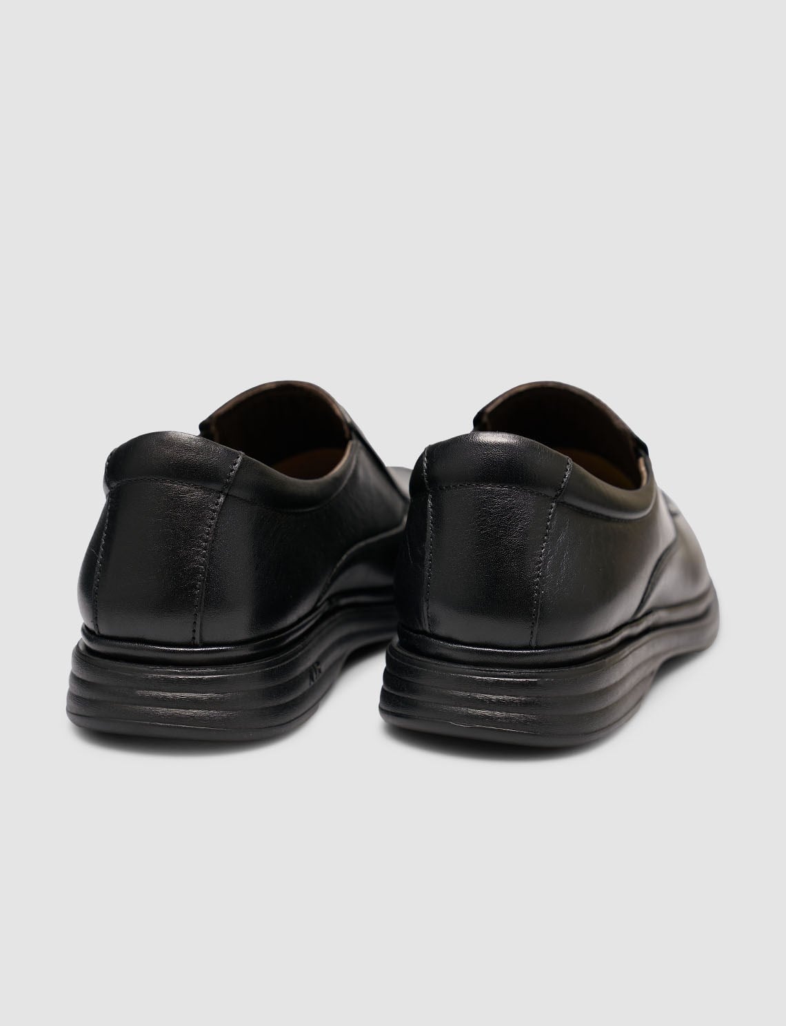 Black Genuine Leather Men's Classic Loafer Shoes
