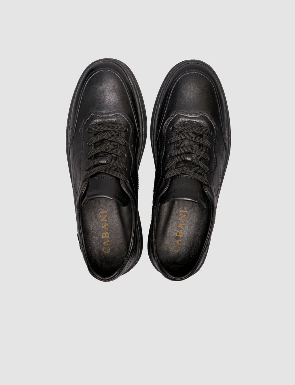 Black Genuine Leather Lace-up Women's Sneaker