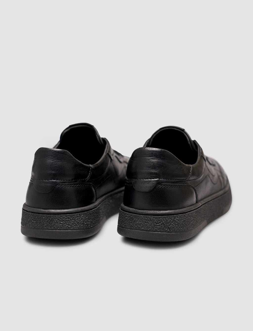 Black Genuine Leather Lace-up Women's Sneaker