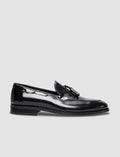 Genuine Leather Black Classic Men's Shoes with Bow Detail