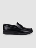 100% Genuine Leather Black Openwork Men's Casual Shoes