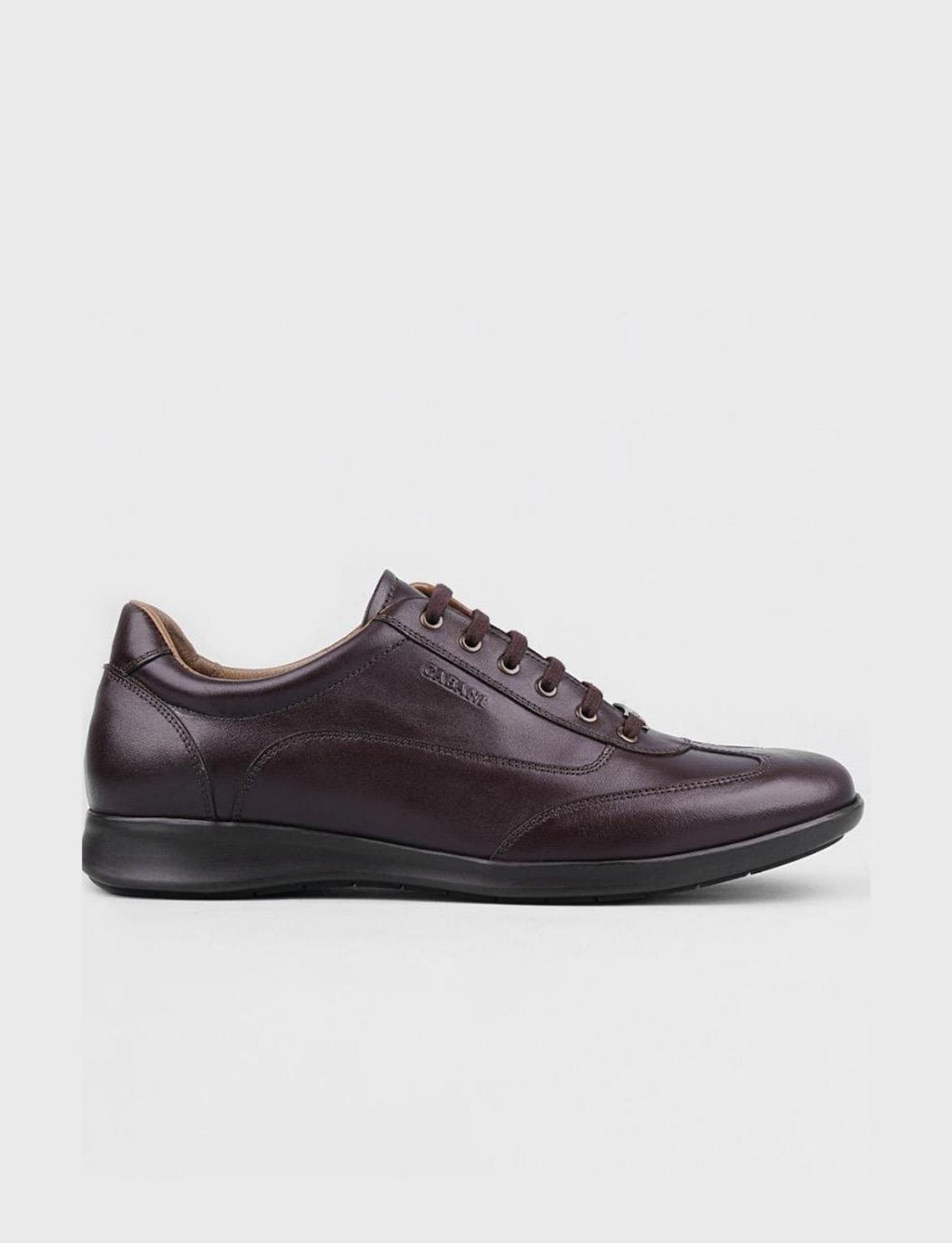 Men's Brown Casual Shoes with Lace-up Genuine Leather