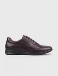 Men's Brown Casual Shoes with Lace-up Genuine Leather