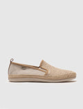 Beige Men's Casual Shoes with Woven Details