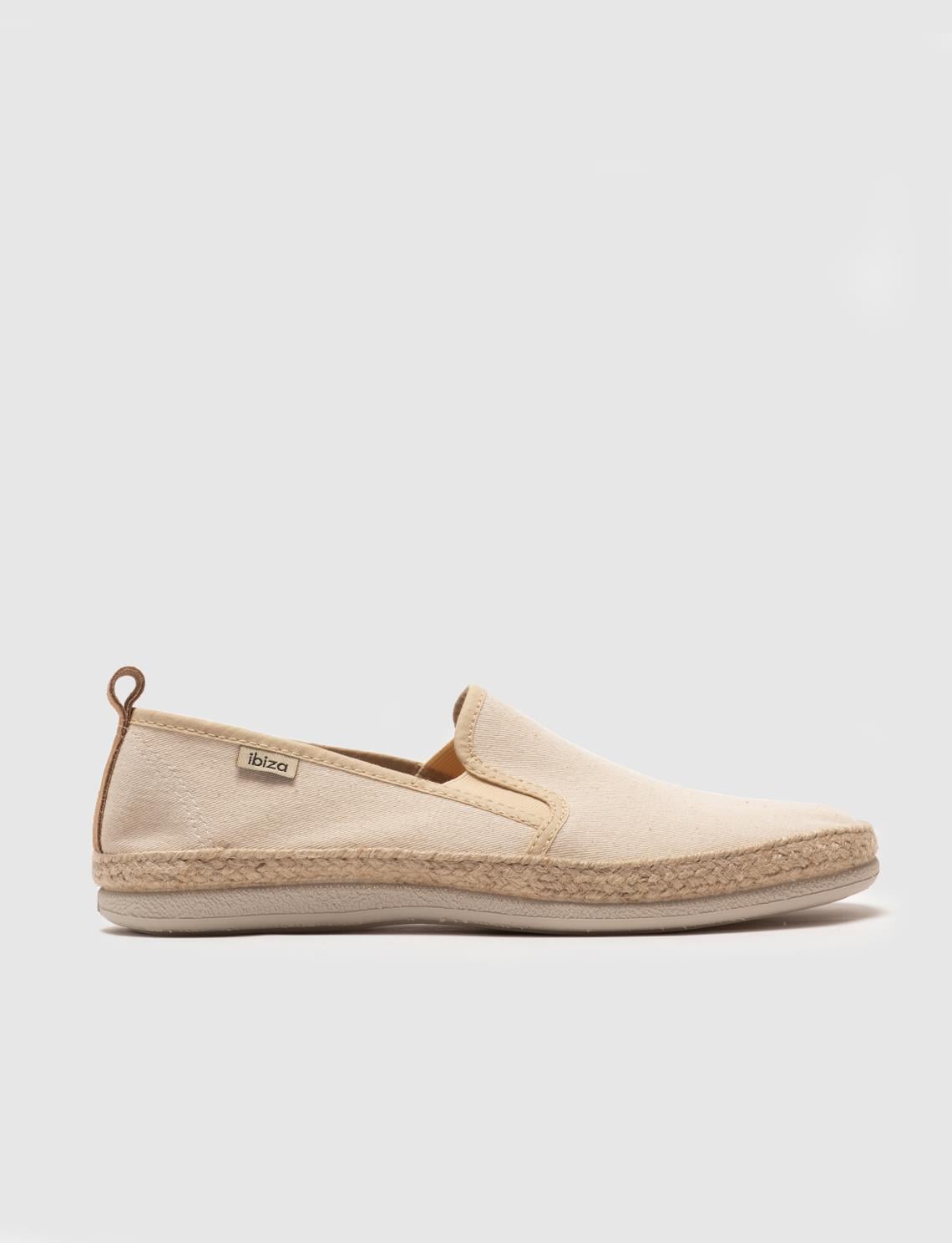 Beige Men's Espadrilles with Woven Details