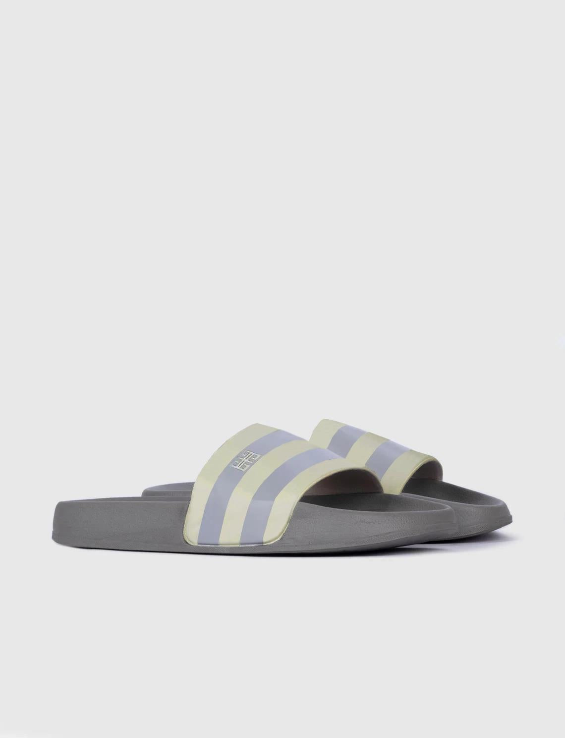 White - Grey Men's Slippers