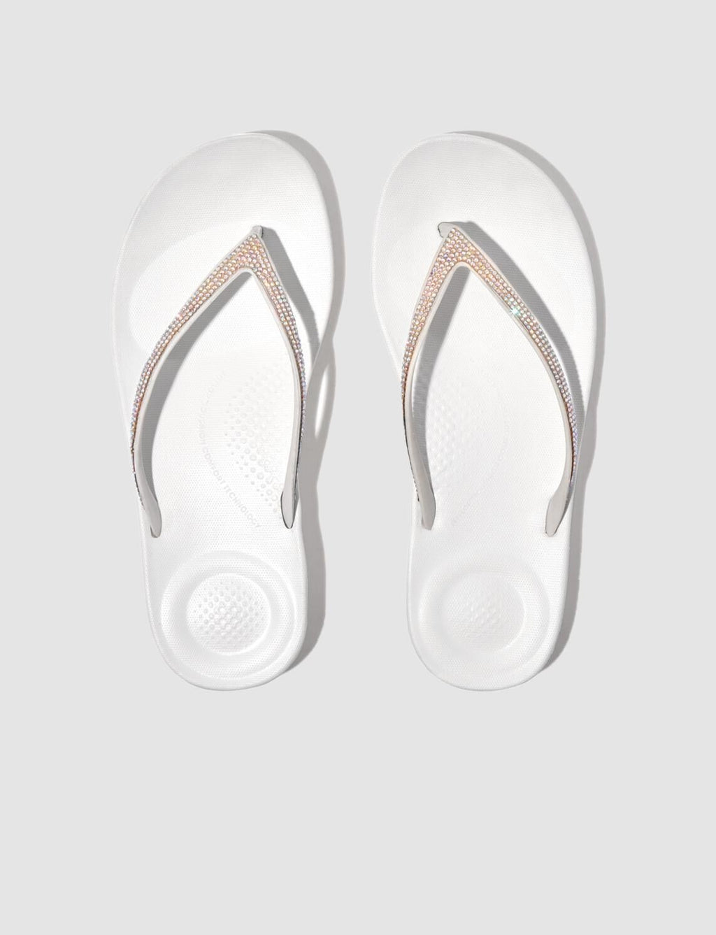 Fitflop IQUSHION SPARKLE R08 White Women's Flip-Flops