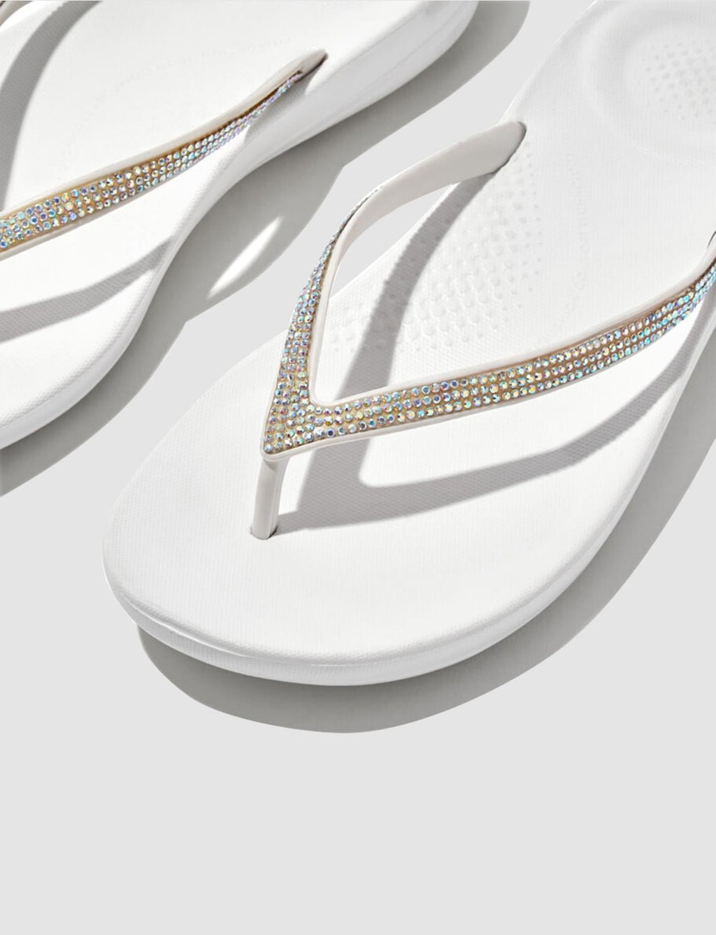 Fitflop IQUSHION SPARKLE R08 White Women's Flip-Flops
