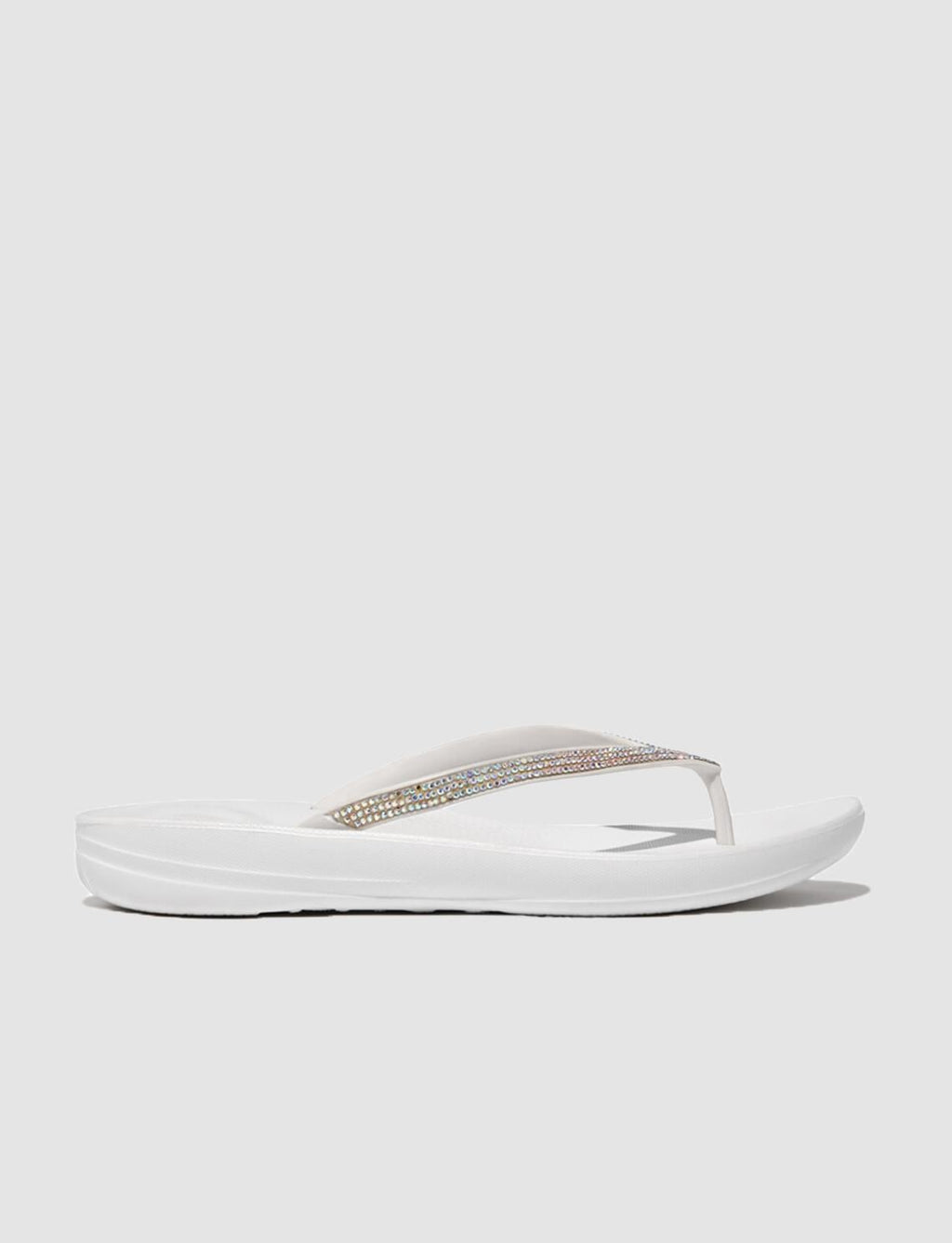 Fitflop IQUSHION SPARKLE R08 White Women's Flip-Flops