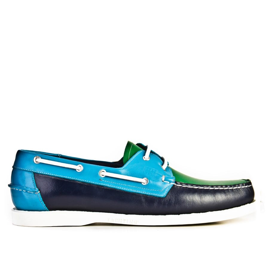 Genuine Leather Navy Blue Men's Shoes