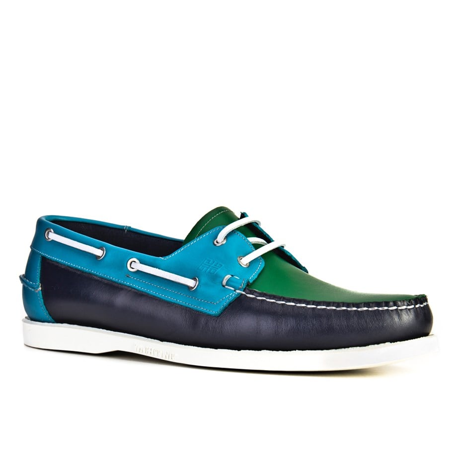 Genuine Leather Navy Blue Men's Shoes