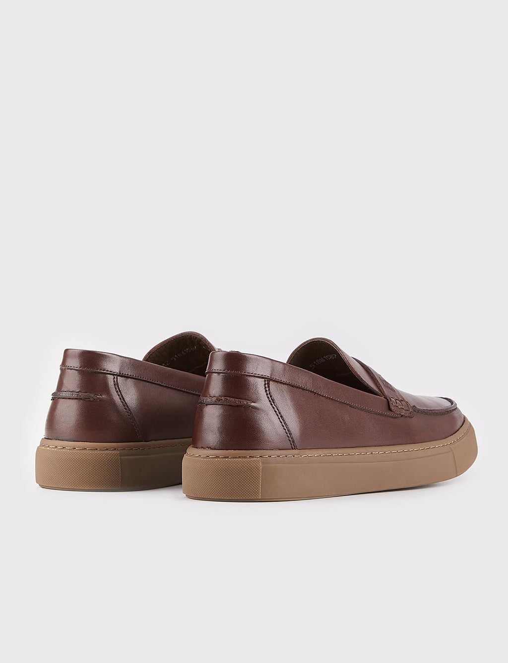 Men's Genuine Leather Winter Brown Loafer Shoes