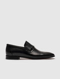 Men's Genuine Leather Black Buckle Classic Shoes