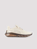 Men's Knitted Beige Lace-Up Ready-Toe Athletic Shoes